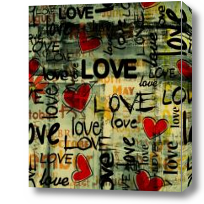 Картина Любовь, надписи, абстракт