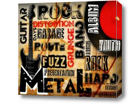 Картина Надписи рок-музыка